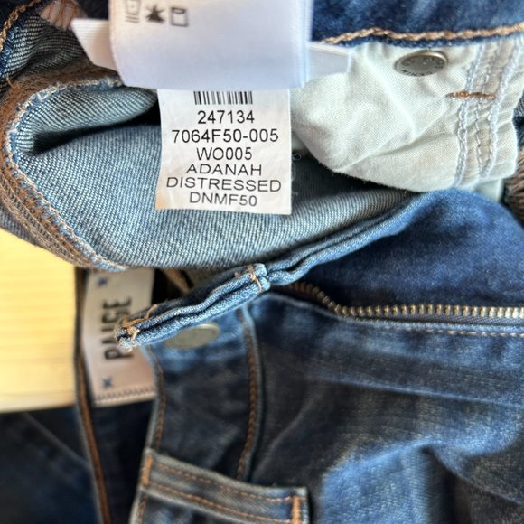 Paige Jeans Womens 27 Hoxton Slim Fray Adanah Distressed Dark Wash NWOT - Picture 7 of 7